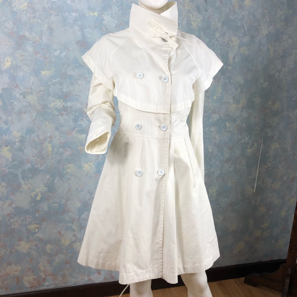 Prime Cotton Armani White Trench Coat / Dress - S